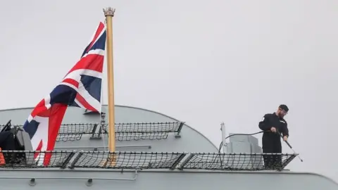 PA Flag on HMS Queen Elizabeth