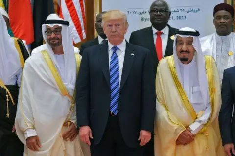 Getty Images Trump attended a summit with the leaders of Islamic countries during his visit to Riyadh