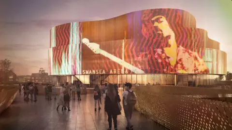 Swansea Council Artist impression of new arena