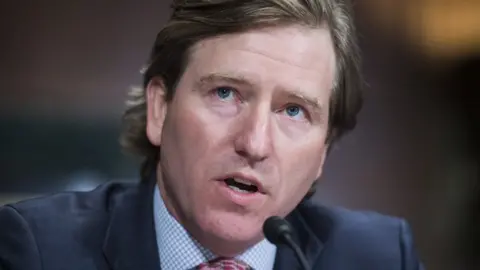 Getty Images Christopher Krebs, director of the Department of Homeland Security's Cybersecurity and Infrastructure Security Agency, testifies during a Senate hearing on 14 May 2019