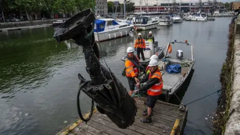 Getty Images The statue of Edward Colston was retrieved from the docks days after being removed