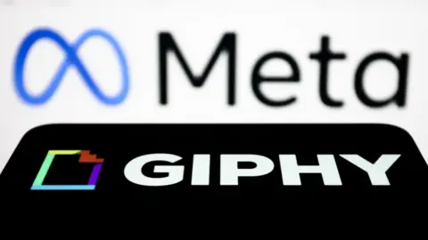 Getty Images Meta and Giphy logos