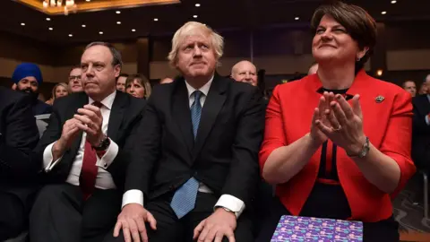 Getty Images Boris Johnson and DUP leadership