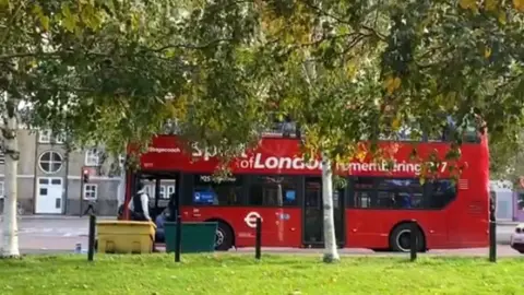 Bus with forensic police on board