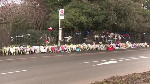 Flowers at the crash scene