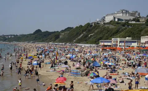 PA Media Bournemouth Beach on 17 June