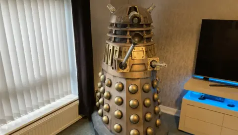 Luke Deal/BBC The gold Dalek