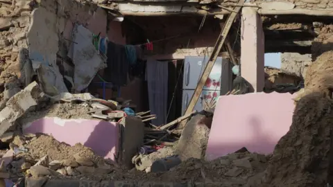 The remnants of Tayeb ait Ighenbaz's house