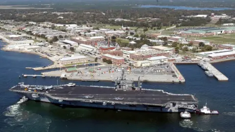 Reuters The US naval air base in Pensacola, US