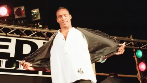 Mirrorpix/Getty Images Shaka Hislop at a fashion show