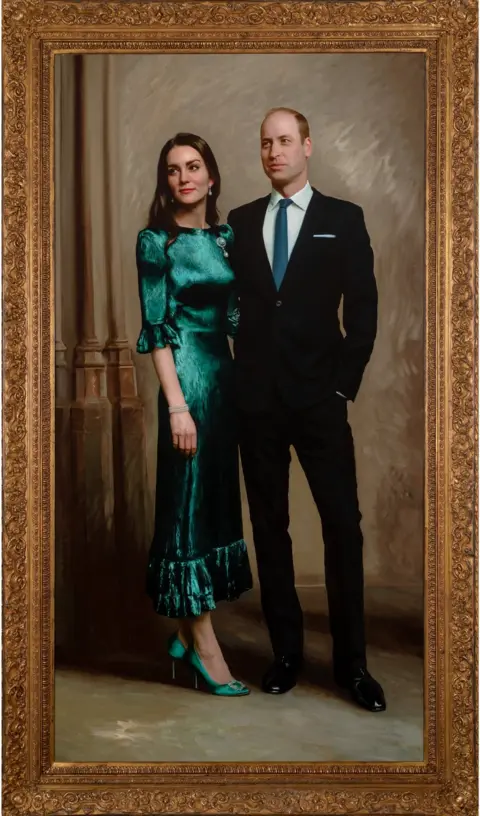 Jamie Coreth/Fine Art Commissions Portrait of the Duke and Duchess of Cambridge