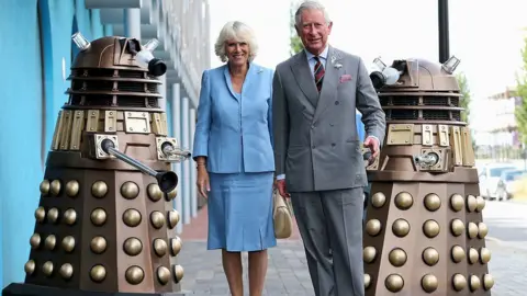 Getty Images The King and Queen and the Daleks