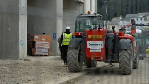 BBC Camerons contractors on a building site in Jersey