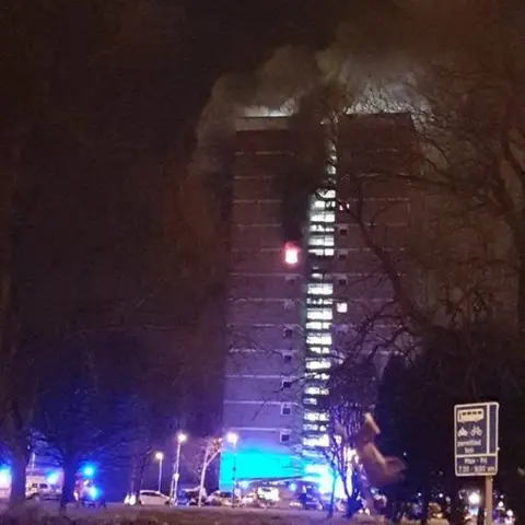 Sam Waide Coolmoyne House on fire