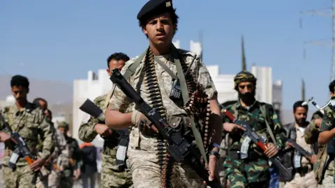 Reuters Houthi fighters parade in Sanaa on 19 December 2017