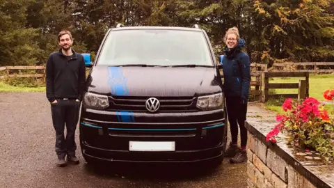 Stefan Baranowski The couple with their replacement vab