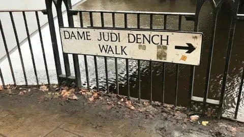 Google Dame Judi Dench Walk sign