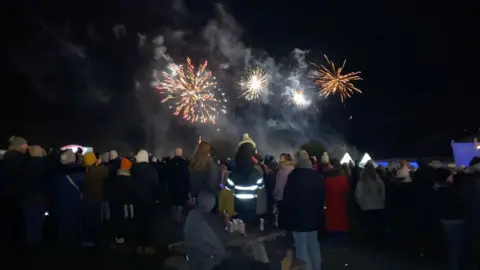 Chloe Stanton/BBC Fireworks at Heveningham Hall