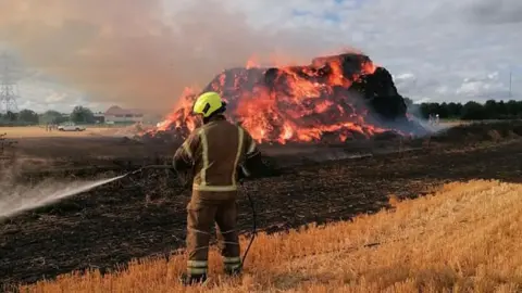 Biggleswade Community Fire Station Haystack fire