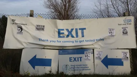 Getty Images Banners for a test and trace centre