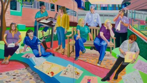 Aliza Nisenbaum Team Time Storytelling, Alder Hey Children's Hospital Emergency Department, Covid Pandemic, 2020 (detail)