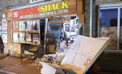 Drink Shack Shop after ram-raid