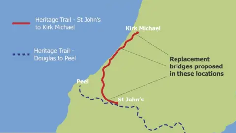 IOM Government Heritage trail route