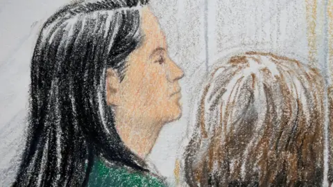 Reuters Court sketch of Meng Wanzhou during her bail hearing in Vancouver, British Columbia, Canada 7 December 2018