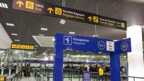 Getty Images The Ukrainian had arrived in Lisbon without a valid visa