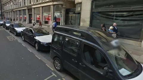 Google taxi rank in Cardiff