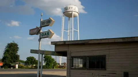 Getty Images Dilley está ubicado en el sur de Texas, a menos de dos horas de la frontera con México.