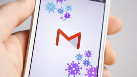 Getty Images A smartphone showing the Gmail logo