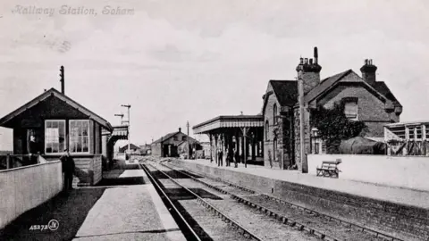 The Cambridgeshire Collection Soham railway station in the 1930s