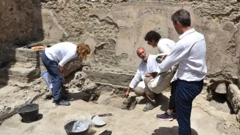 PARCO ARCHEOLOGICO POMPEI Image shows archaeologists working