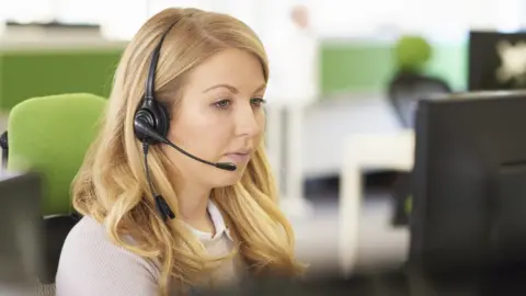 Getty Images Stock image of call centre worker