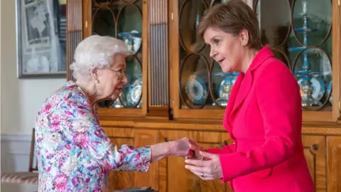 BBC The Queen and Nicola Sturgeon