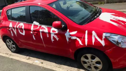 GMP  Vandalised car