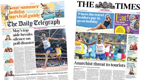 Telegraph/Times front pages