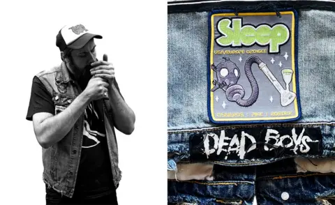 Dan Giannopoulos Jim smokes a cigarette