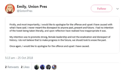 Twitter Apology tweet