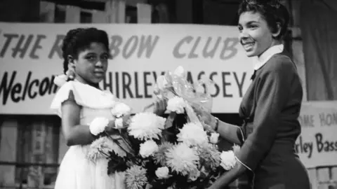 Gaynor Legall with Shirley Bassey