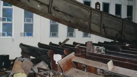 Getty Images Wrecked St Peter's Lutheran Church in Monrovia, Liberia