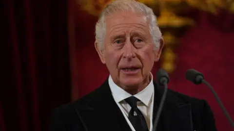 Getty Images King Charles III at his proclamation as King