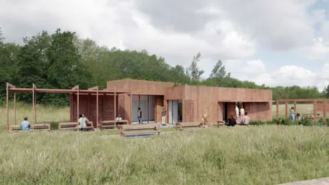 The Friends of Bennerley Viaduct An artist's impression of the visitor centre