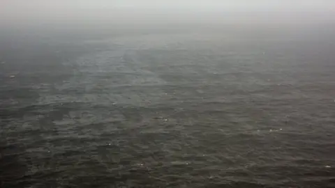 EPA A handout picture of a section of oil slick in the Atlantic Ocean