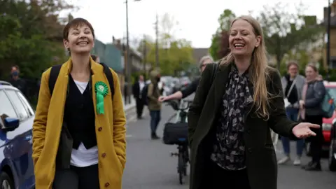 Getty Images Caroline Lucas and Sian Berry