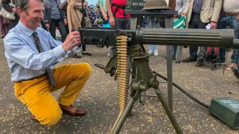 BBC Robert Tilney with the Vickers