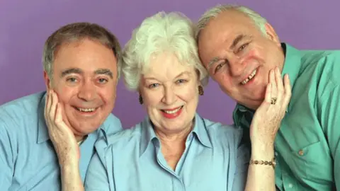 Chris Emmett, June Whitfield and Roy Hudd