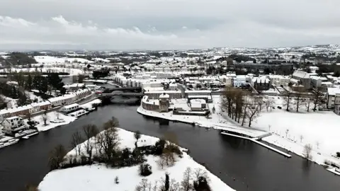 Tansy Enniskillen covered in snow