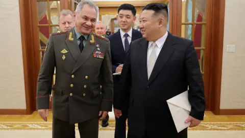 Reuters North Korean leader Kim Jong Un meets with Russia's Defense Minister Sergei Shoigu, July 26, 2023